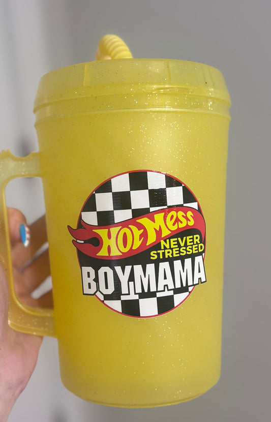 Hot Mess Never Stressed Boy Mama