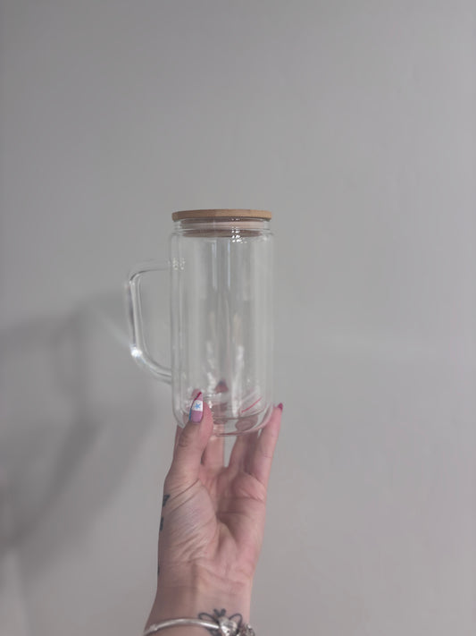 Custom 16 oz glass tumbler